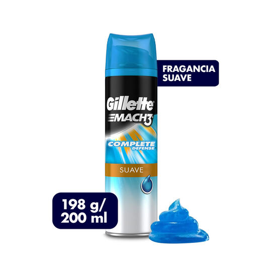 Gillette Gel de Afeitar Mach3 Suave , 200ml, , large image number 0