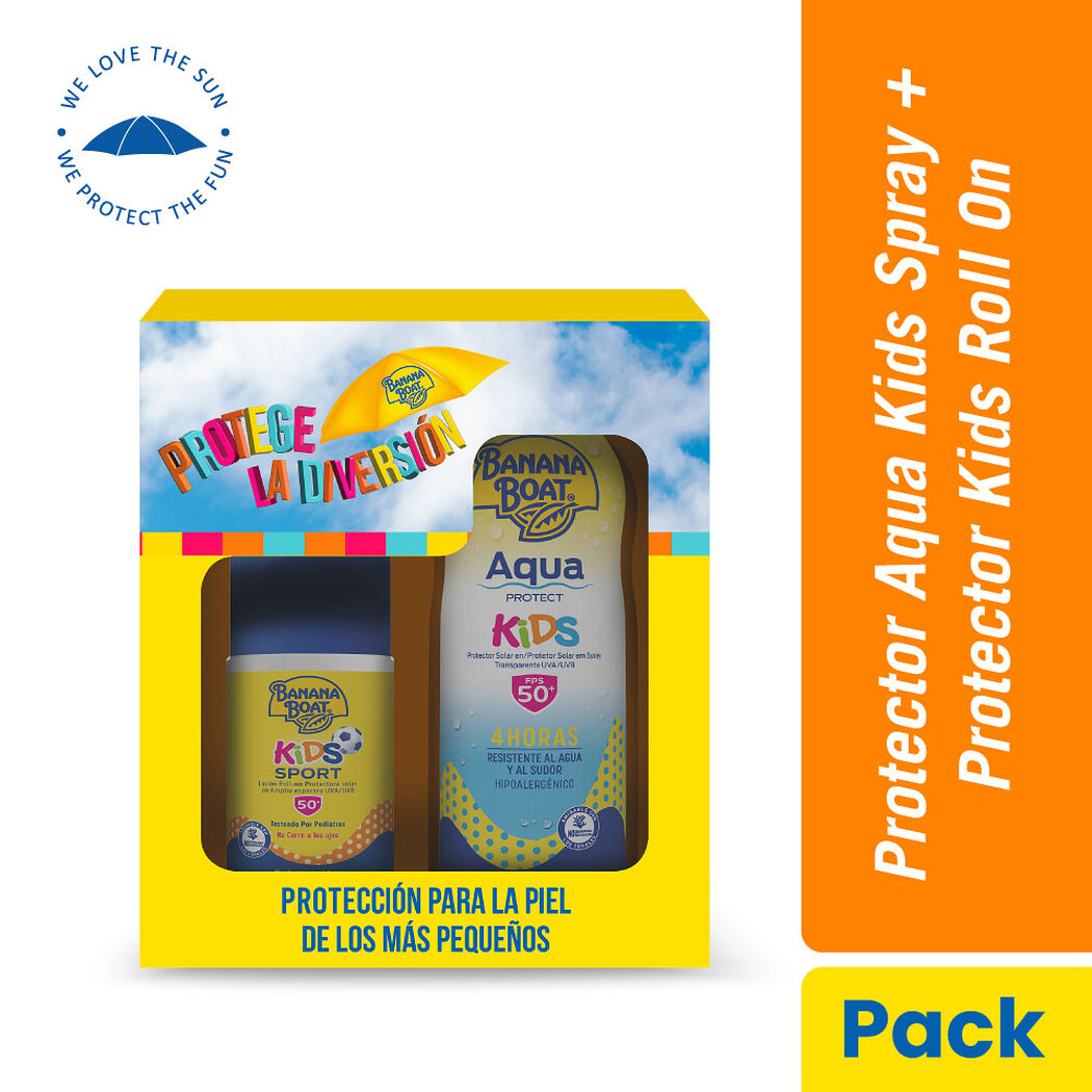 Protector Solar Banana Boat Roll On Kids + Aqua Protect Kids Spf 50+, , large image number 0