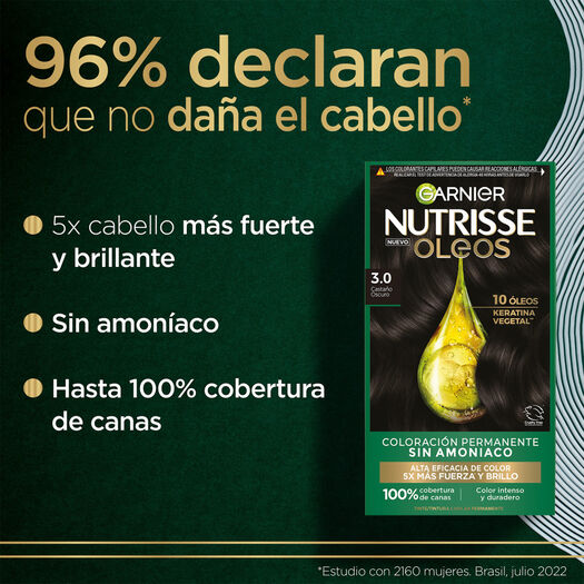 Tintura Nutrisse Oleos 3.0 Castaño Oscuro, , large image number 3