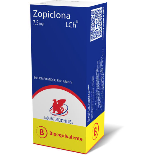 Zopiclona 7.5 mg x 30 Comprimidos Recubiertos CHILE, , large image number 0