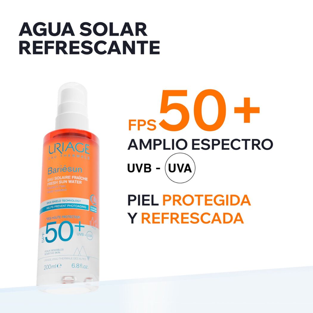 Protector Solar Uriage Barbiesun Sun Water FPS 50+ 200 mL, , large image number 1