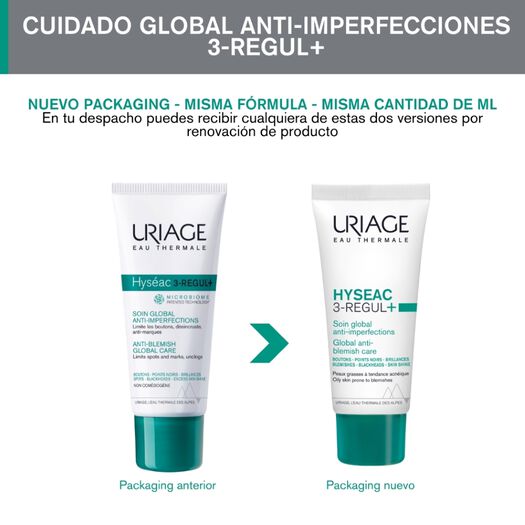Crema Anti-Imperfecciones Hyséac 3-Regul+ 40ml Uriage, , large image number 1