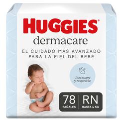 Pañales Huggies Dermacare Recien Nacido 78 un