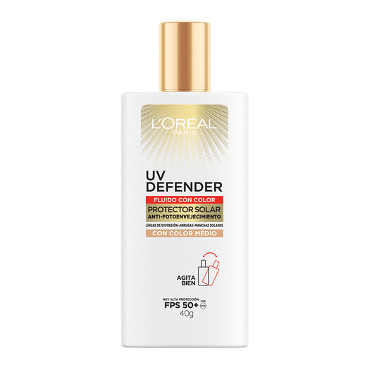 Uv Defender Fluido Cuidado Anti Fotoenvejecimiento Tono Medio Fps50+ 40ml, , large image number 1