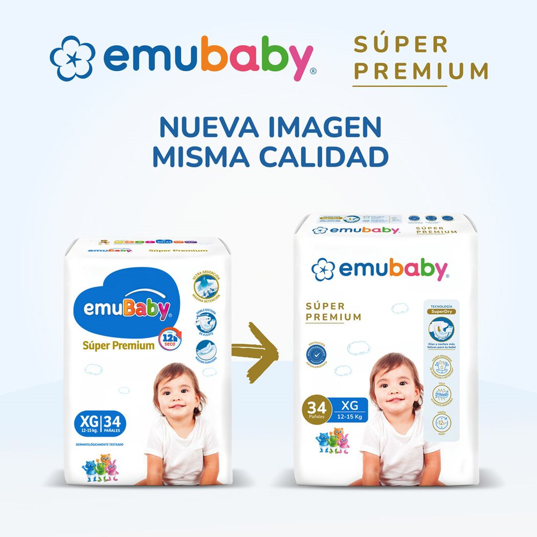 Pañales Emubaby Premium XXG 34 un, , large image number 4