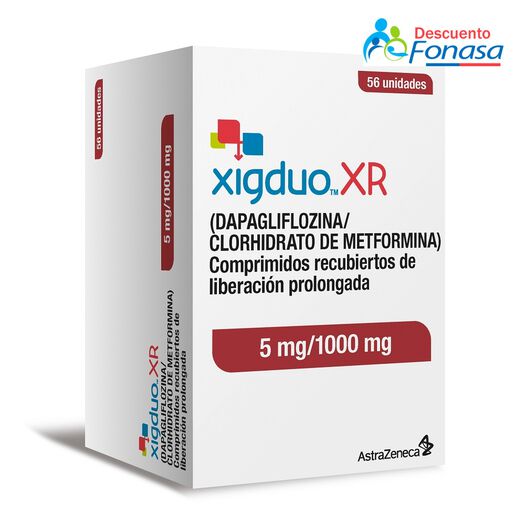 Xig Duo XR 5 mg/1000 mg x 56 Comprimidos Recubiertos de Liberación Prolongada, , large image number 0