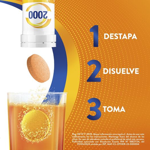 Cebion 2000 mg x 20 Comprimidos Efervescentes, , large image number 2