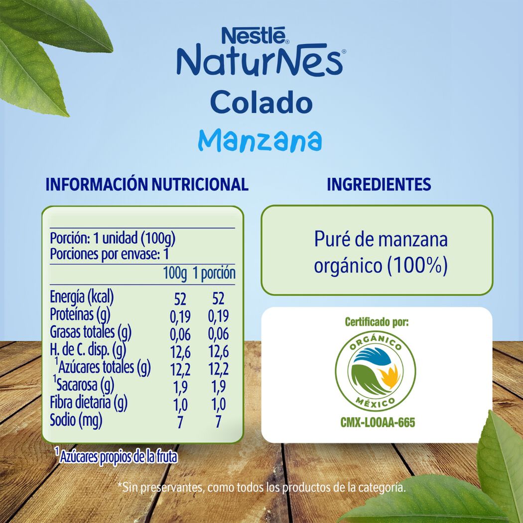 Compota Orgánica Pouch Naturnes Manzana 100 g, , large image number 3