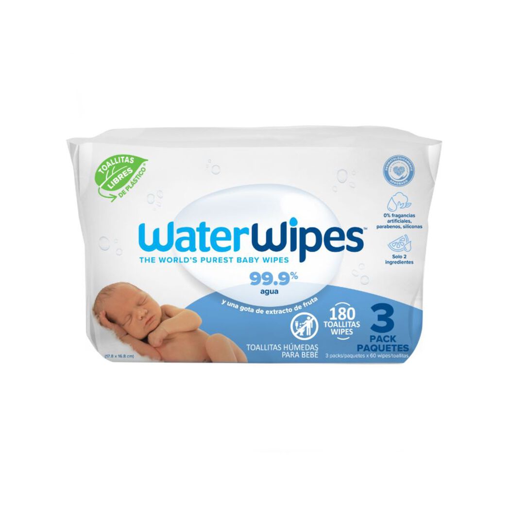Toallas Húmedas Waterwipes Bio 180 un, , large image number 1