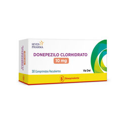 Donepezilo Clorhidrato 10 mg x 30 Comprimidos Recubiertos SEVEN PHARMA CHILE SPA