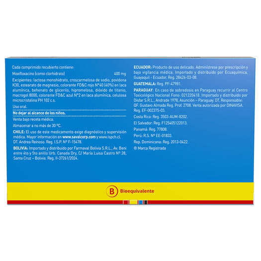 MOXAVAL Moxifloxacino 400 mg 7 comprimidos, , large image number 1