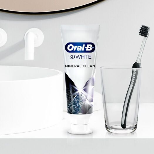 Oral B Pasta Dental 3D White Mineral Clean x 75 mL, , large image number 1