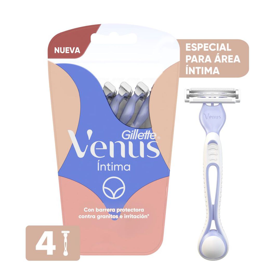 M&aacute;quina Afeitar Desechable Gillette Venus Intima 4Un, , large image number 0