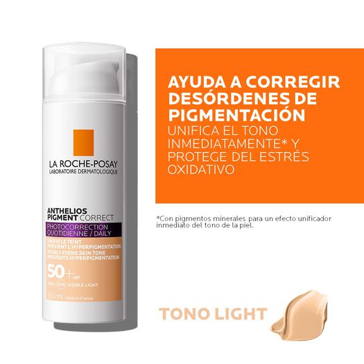 Protector Solar Rostro Anthelios Pigment Correct Light FPS50+ 50 ml, , large image number 2