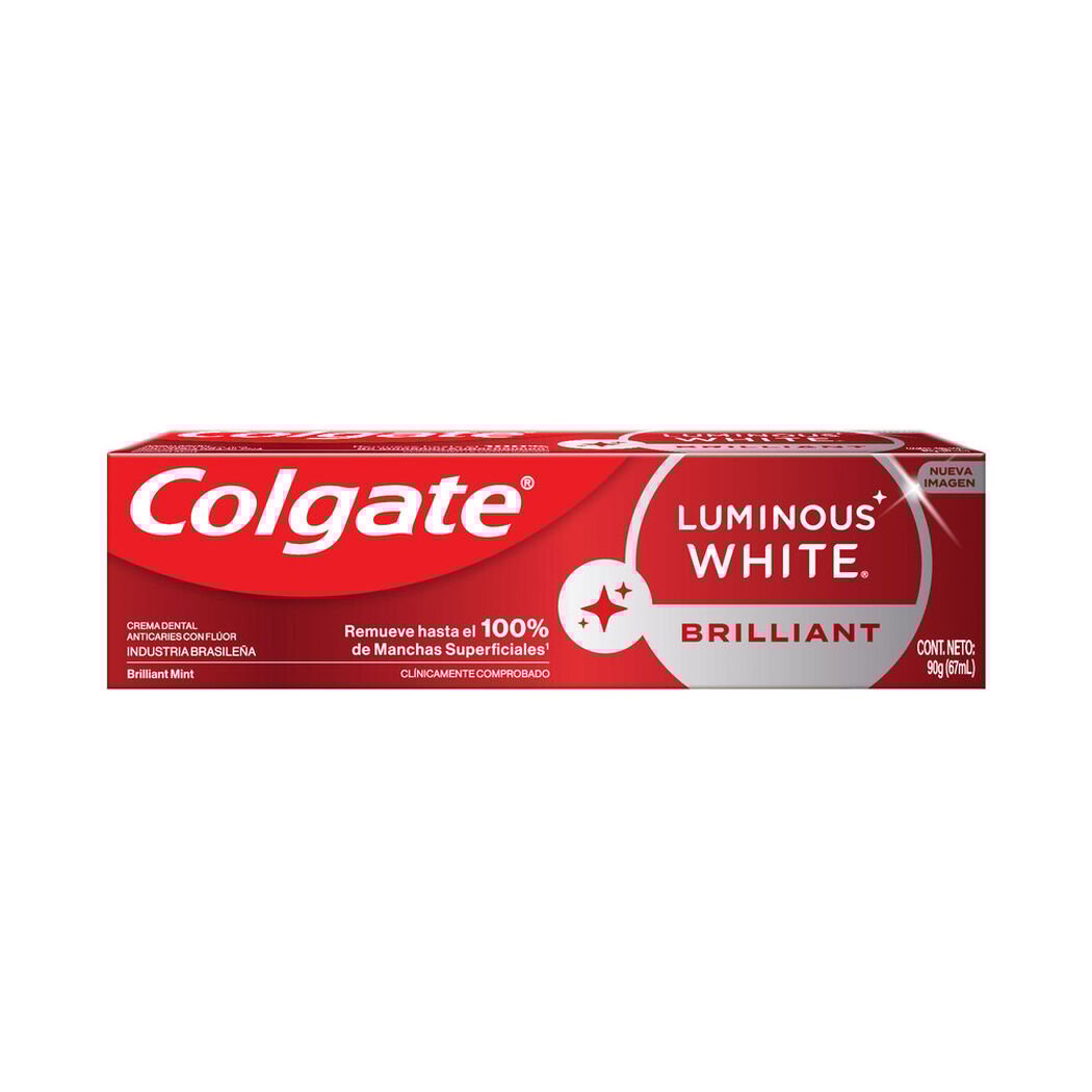Pasta Dental Colgate Luminous White Brilliant 90 g, , large image number 1