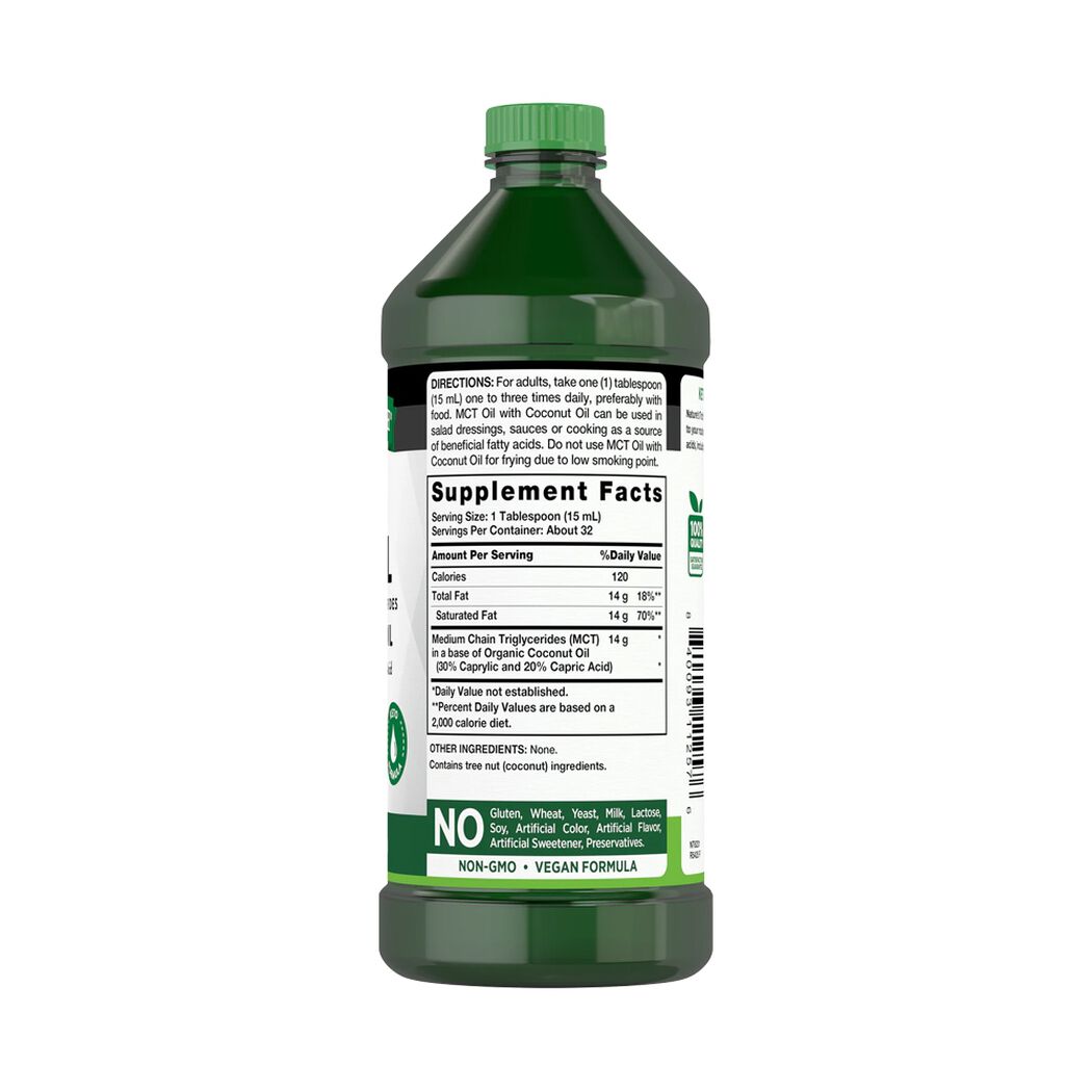 Aceite MCT Sin Sabor con Aceite de Coco 473 mL, , large image number 1