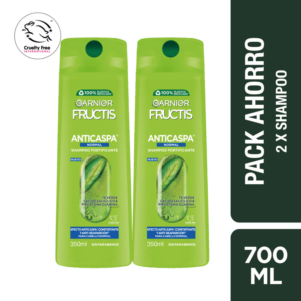 Pack 2x Shampoo Anticaspa Normal 350 ml, , large image number 0