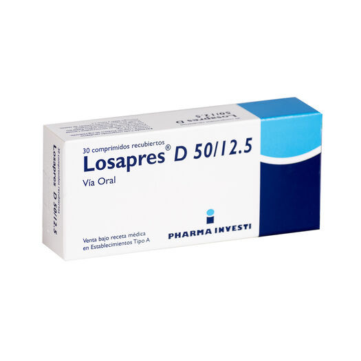 Losapres-D 50 mg/12.5 mg x 30 Comprimidos Recubiertos, , large image number 0