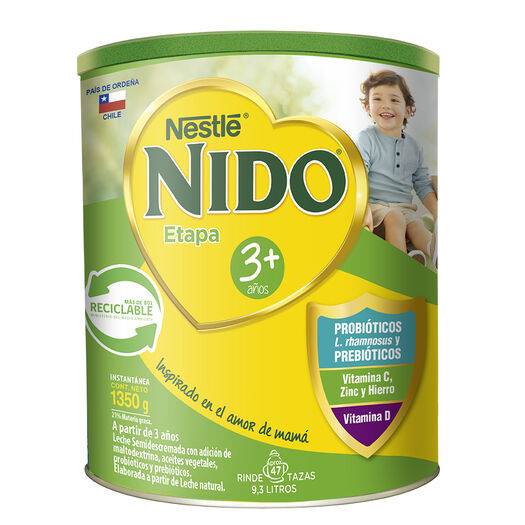 Leche en polvo Nido Etapa 3+ Semidescremada 1350g, , large image number 0