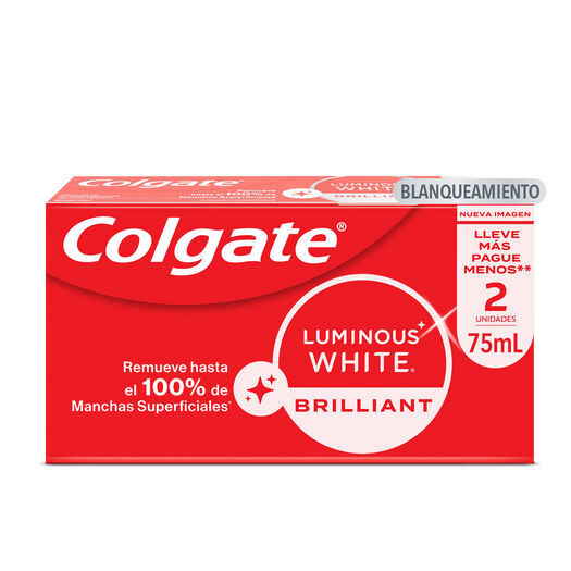 Pasta Dental Colgate Luminous White Brilliant 75 mL 2 un, , large image number 1