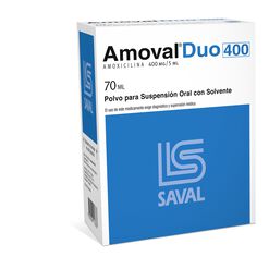 Amoval Duo  400 mg/5mL x 70 mL Polvo Para Suspensión Oral