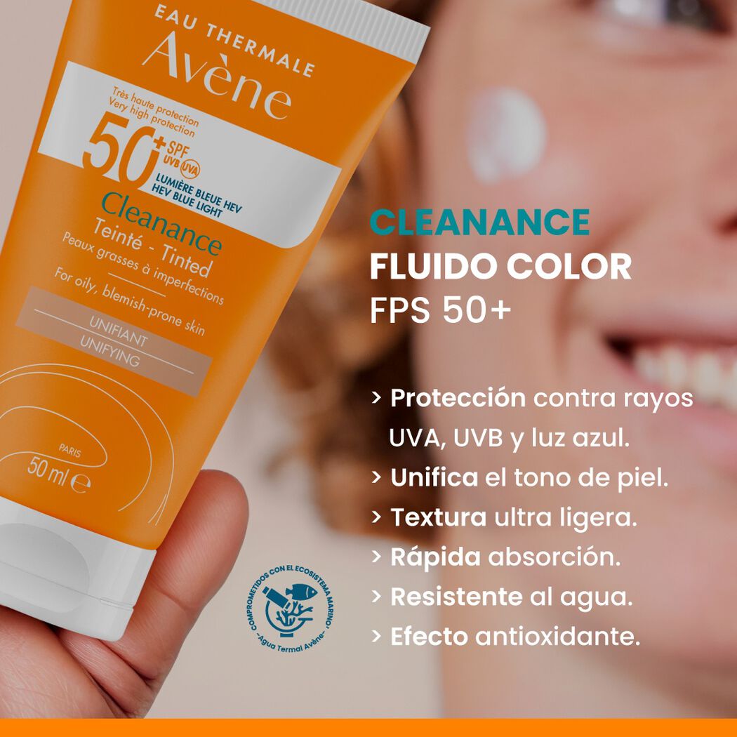 Protector Solar Avene Cleanance Color SPF 50+ 50 mL, , large image number 4