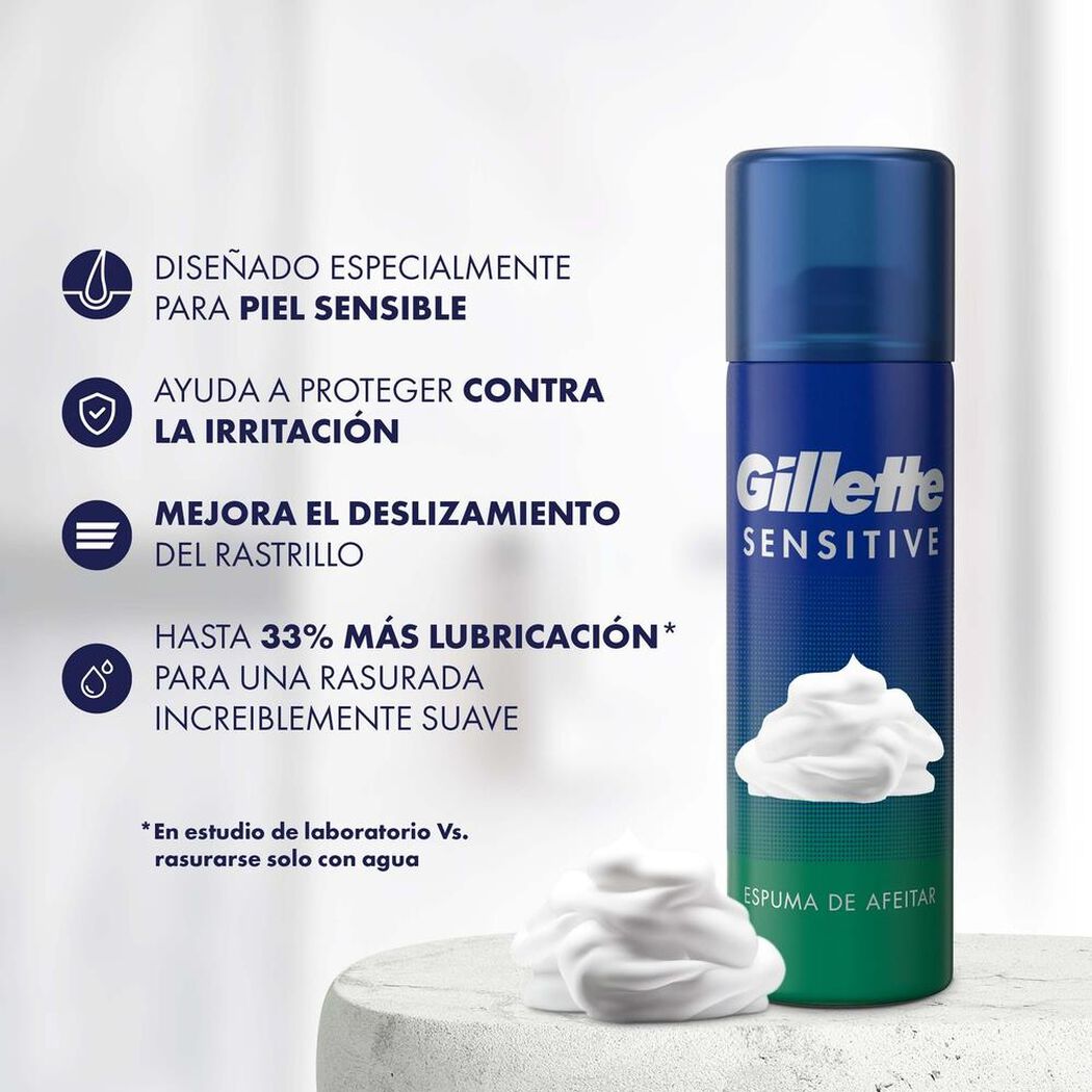 Espuma de Afeitar Gillette Sensitive 150 g, , large image number 1