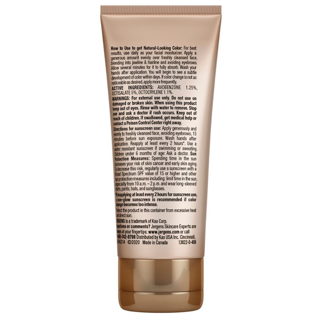 Autobronceante Jergens Crema Facial Reafirmante Tono Oscuro FPS 20 59 mL, , large image number 2