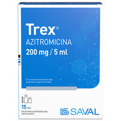 Trex 200 mg/5 mL x 15 mL Polvo Para Suspensión Oral Con Solvente