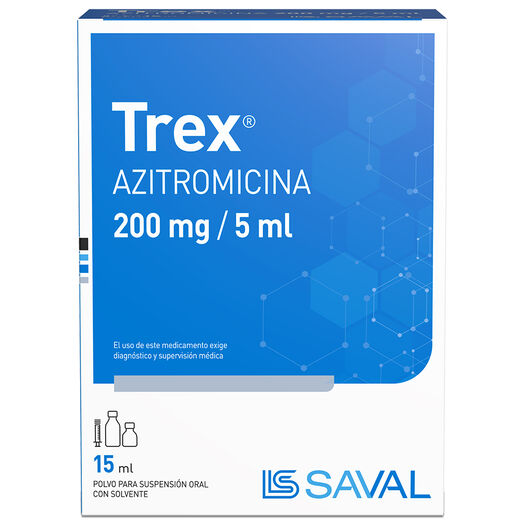 Trex 200 mg/5 mL x 15 mL Polvo Para Suspensión Oral Con Solvente, , large image number 0