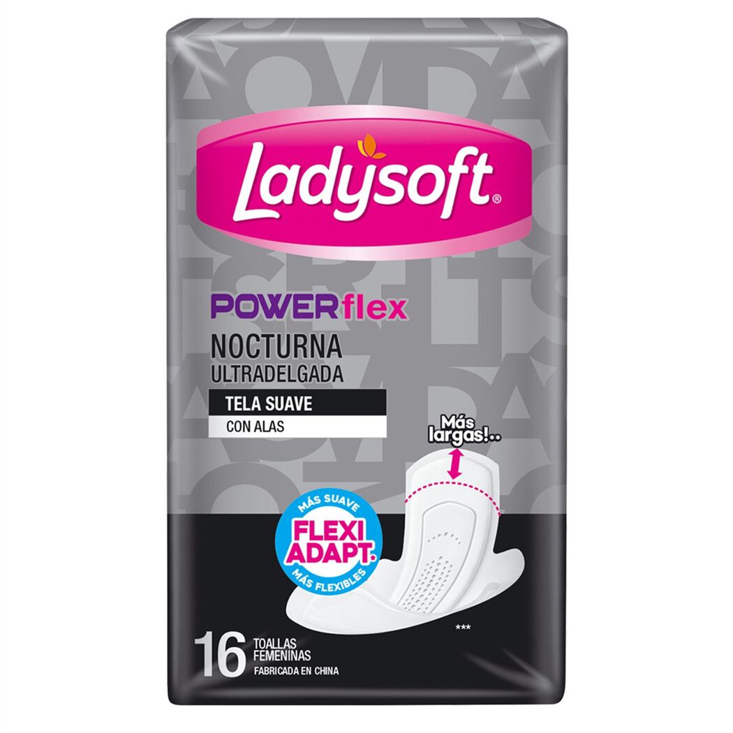 Toalla Higi&eacute;nica Ladysoft Nocturna Ultra Delgada 16 un, , large image number 1