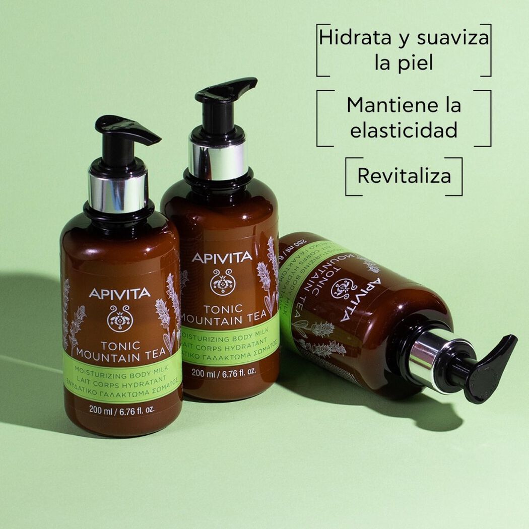 Leche Corporal Hidratante Tonic Mountain Tea 200ml Apivita, , large image number 1