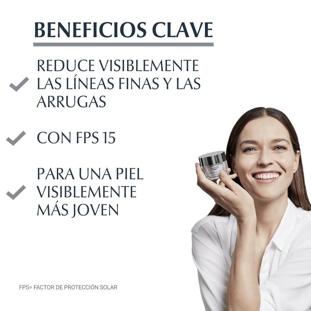 Crema Facial Antiarrugas Eucerin Hyaluron-FILLER Día P.Seca 50 ML, , large image number 2