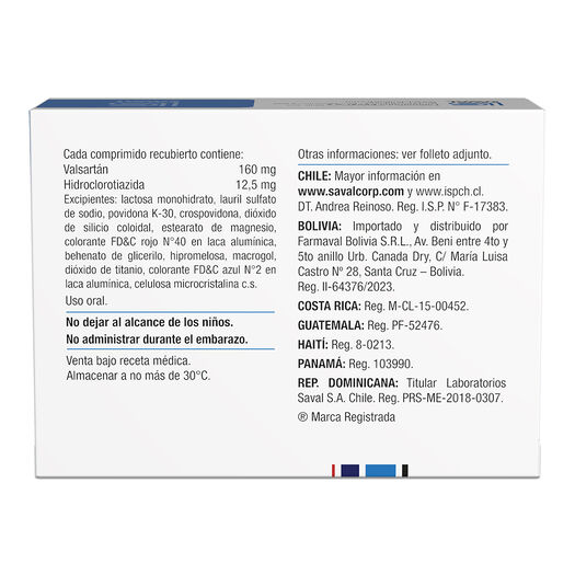 Valax-D 160 mg/12.5 mg x 30 Comprimidos Recubiertos, , large image number 1
