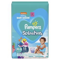 Pañales Pampers Splashers M/G 11 un