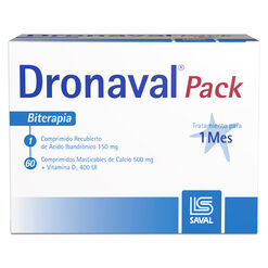 Dronaval Biterapia x 1 Comprimido Recubierto + 60 Comprimidos Masticables