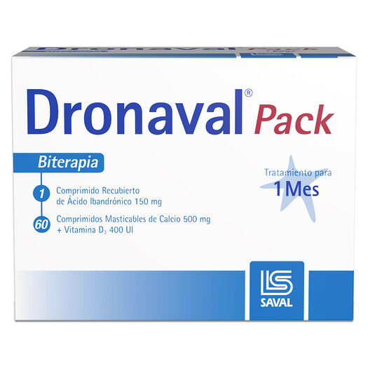 Dronaval Biterapia x 1 Comprimido Recubierto + 60 Comprimidos Masticables, , large image number 0