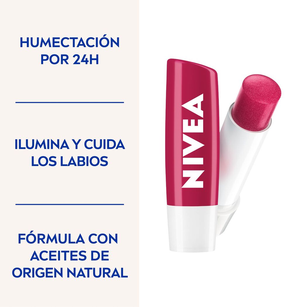 Protector Labial Nivea Cherry Shine 5 mL, , large image number 1