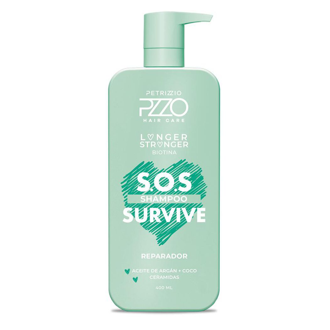 Shampoo Petrizzio S.O.S Survive Reparador 400 mL, , large image number 0