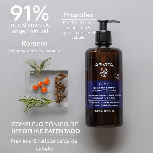 Shampoo Apivita Tonico Hombre 500 mL, , large image number 2