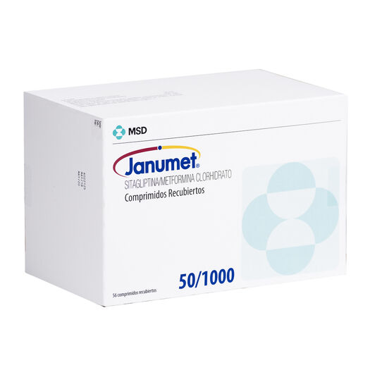 Janumet 50 mg/1000 mg x 56 Comprimidos Recubiertos Farmacias Ahumada