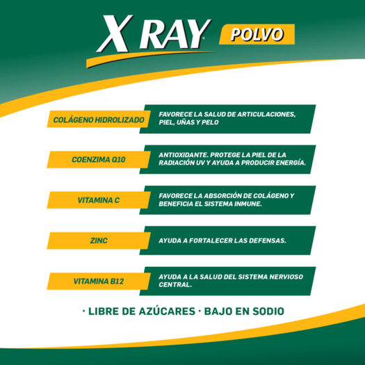X Ray Colágeno Polvo Sabor Piña 30 Sachets 10 G, , large image number 2