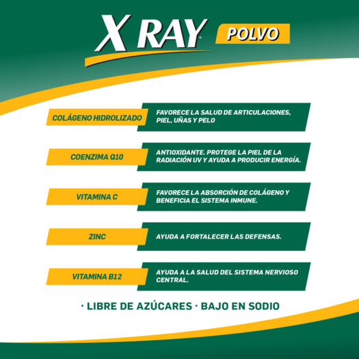 X Ray Colageno Polvo Sabor Pina 30Sachet 10Gr, , large image number 2