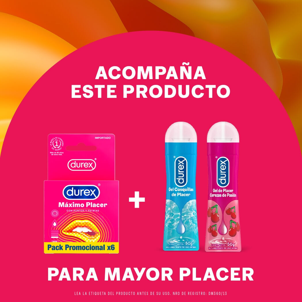 Preservativo Durex M&aacute;ximo Placer 6Un, , large image number 3