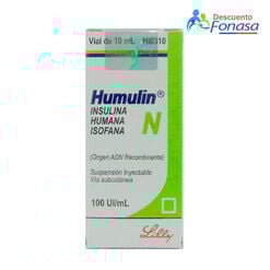 Insulina Humulin N 100 UI/mL Suspension inyectable x 1 Frasco Ampolla