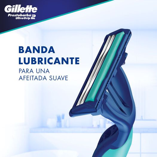 Máquina De Afeitar Desechable Gillette Prestobarba Ultragrip2 Con Cabezal Móvil, 3 Unidades, , large image number 2