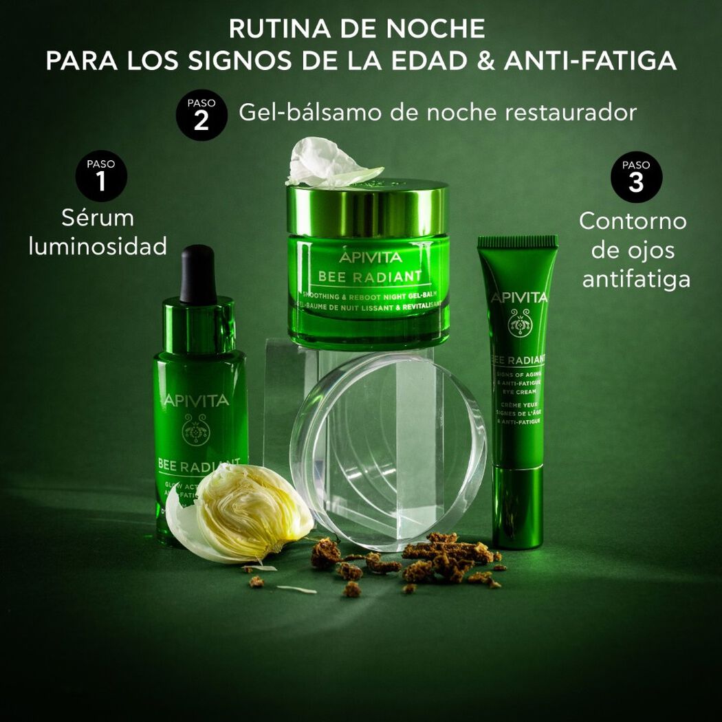 Gel-B&aacute;lsamo Signos de la Edad & Anti-Fatiga Noche 50ml Bee Radiant Apivita, , large image number 3