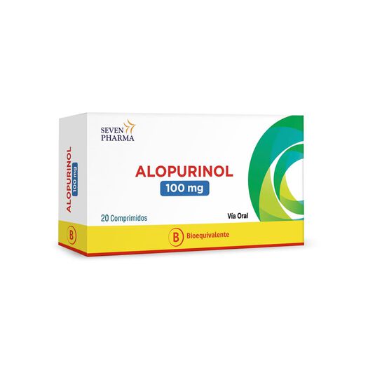 Alopurinol 100 mg x 20 Comprimidos SEVEN PHARMA CHILE SPA, , large image number 0