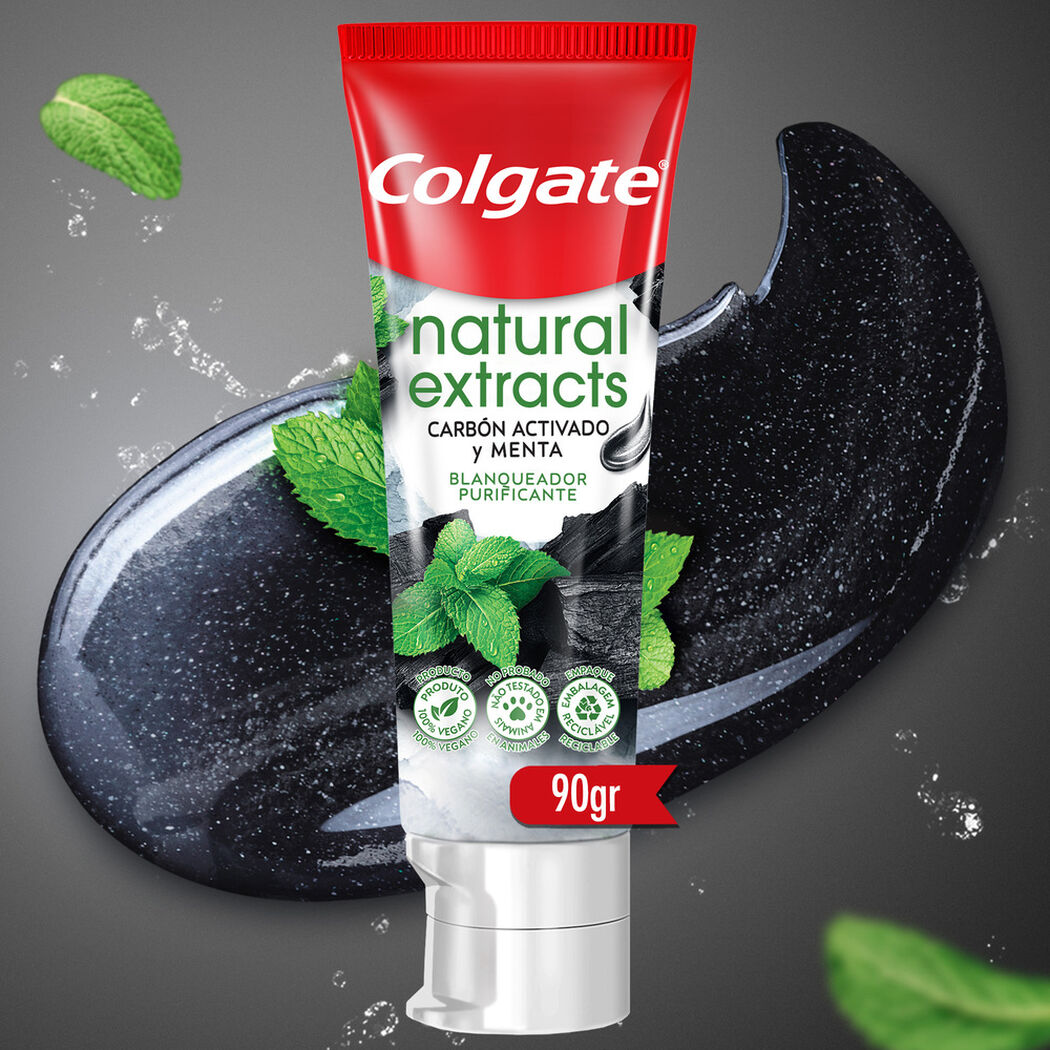 Pasta Dental Colgate Carbón Activado y Menta Naturals Extracts 90 g, , large image number 1