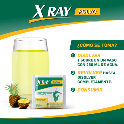 X Ray Colágeno Polvo Sabor Piña 30 Sachets 10 G, , large image number 3